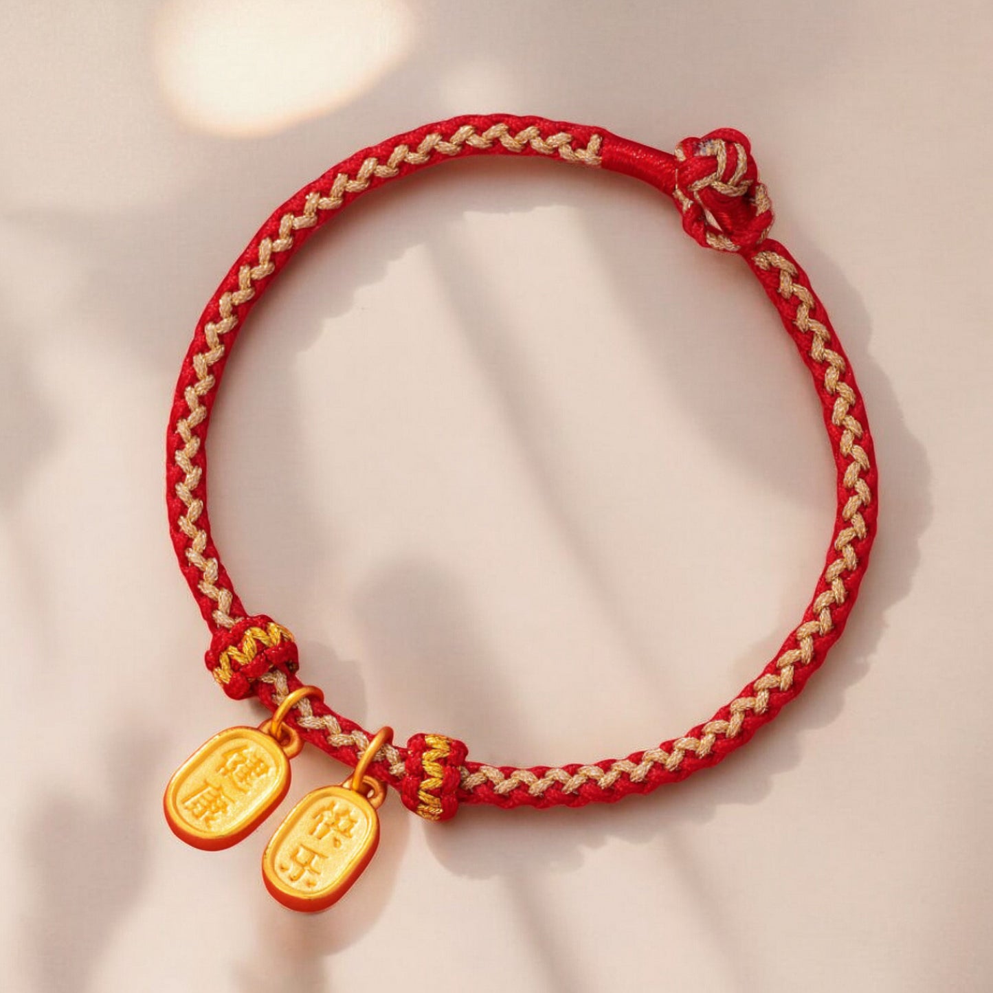 24K Pure 999 Gold D.I.Y Chinese Healthy and happy Charm Pendant