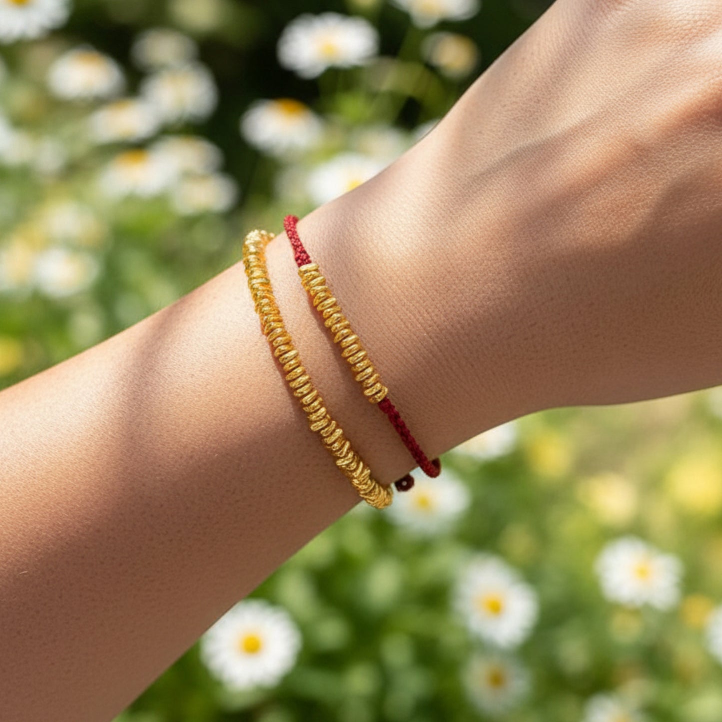 24k Pure 999 Gold Lucky Beads Bracelet