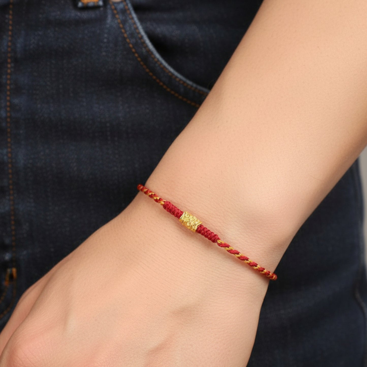 24k Pure 999 Gold Lucky Charm Pixiu Horse Coin Clover Gourd Hand Made Braided Rope Bracelet