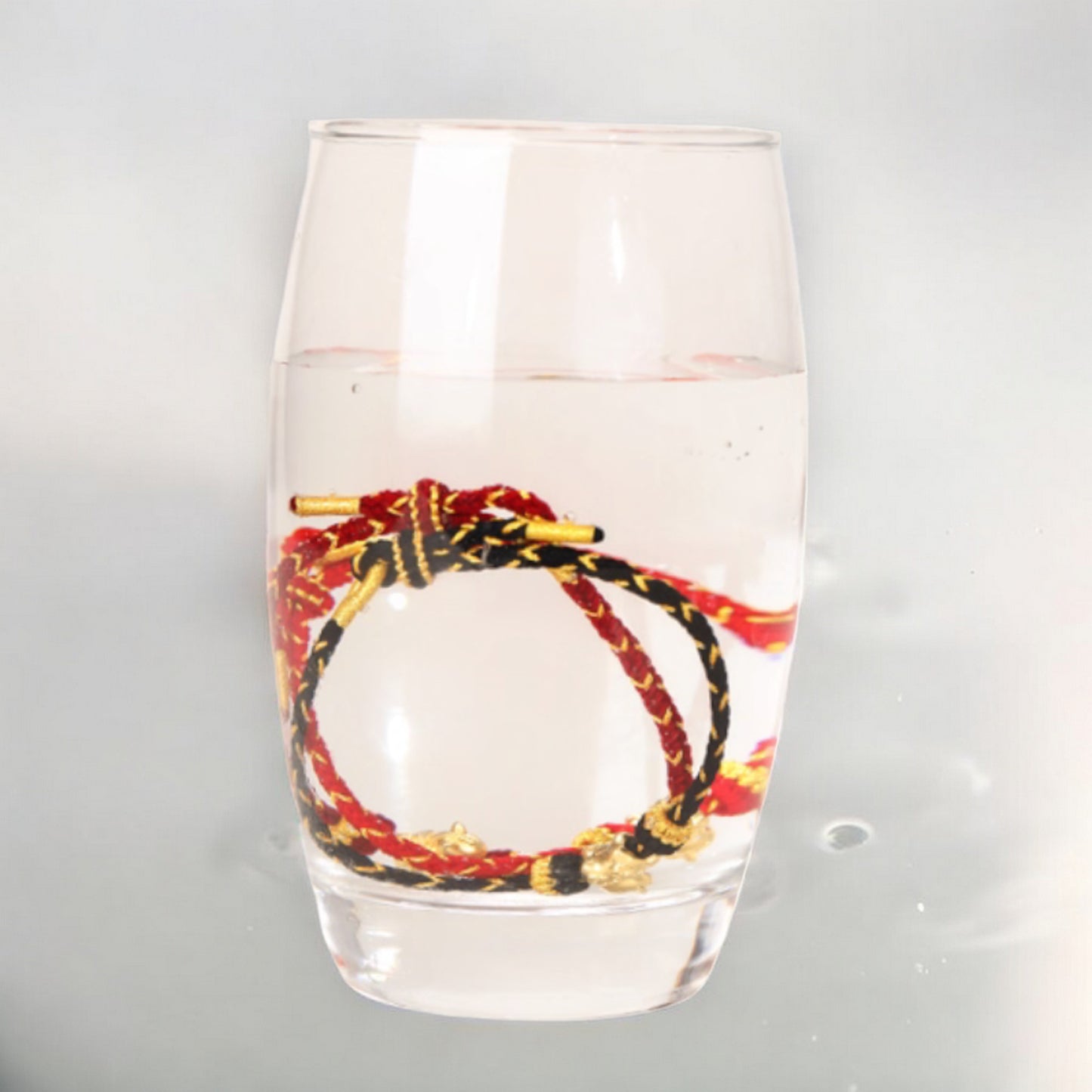 24k Pure 999 Gold Lucky Charm Pixiu Horse Coin Clover Gourd Hand Made Braided Rope Bracelet