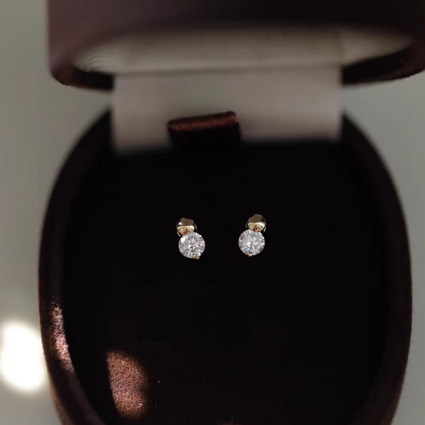 9k Gold Minimal Dainty Mini Sparkling Zircon Stud Earrings