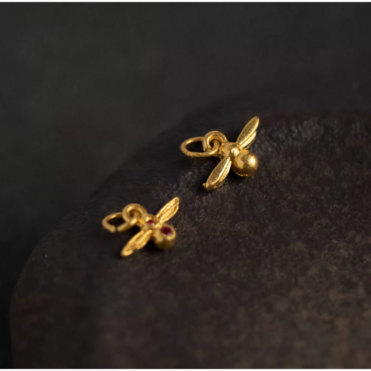 24K 999 Pure Gold Mini D.I.Y Dragonfly Charm
