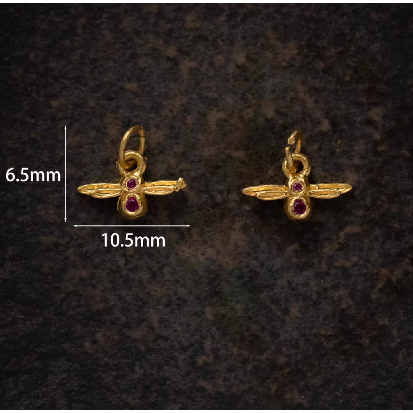 24K 999 Pure Gold Mini D.I.Y Dragonfly Charm