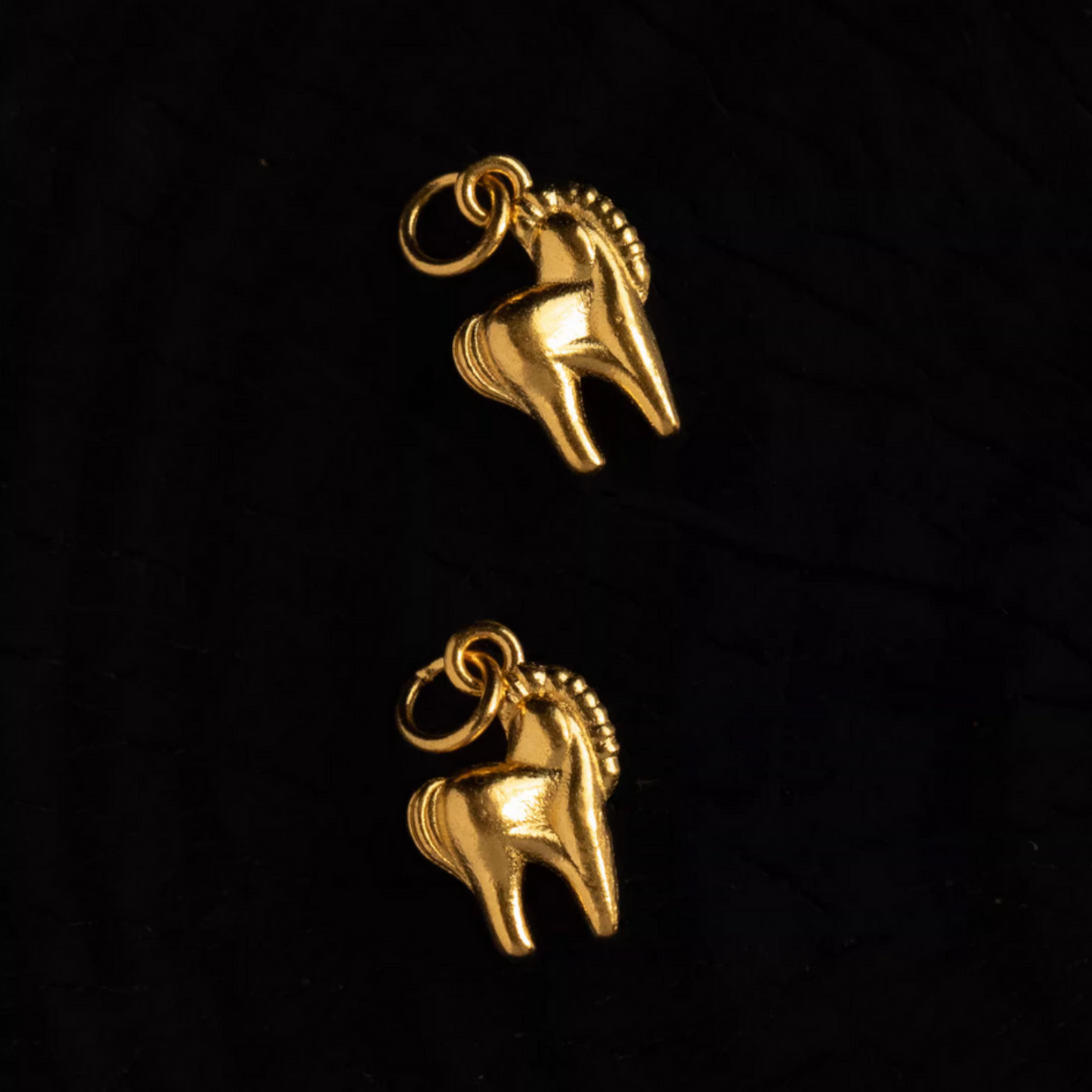 24K 999 Pure Gold Chinese Zodiac Lucky Horse Small Charm