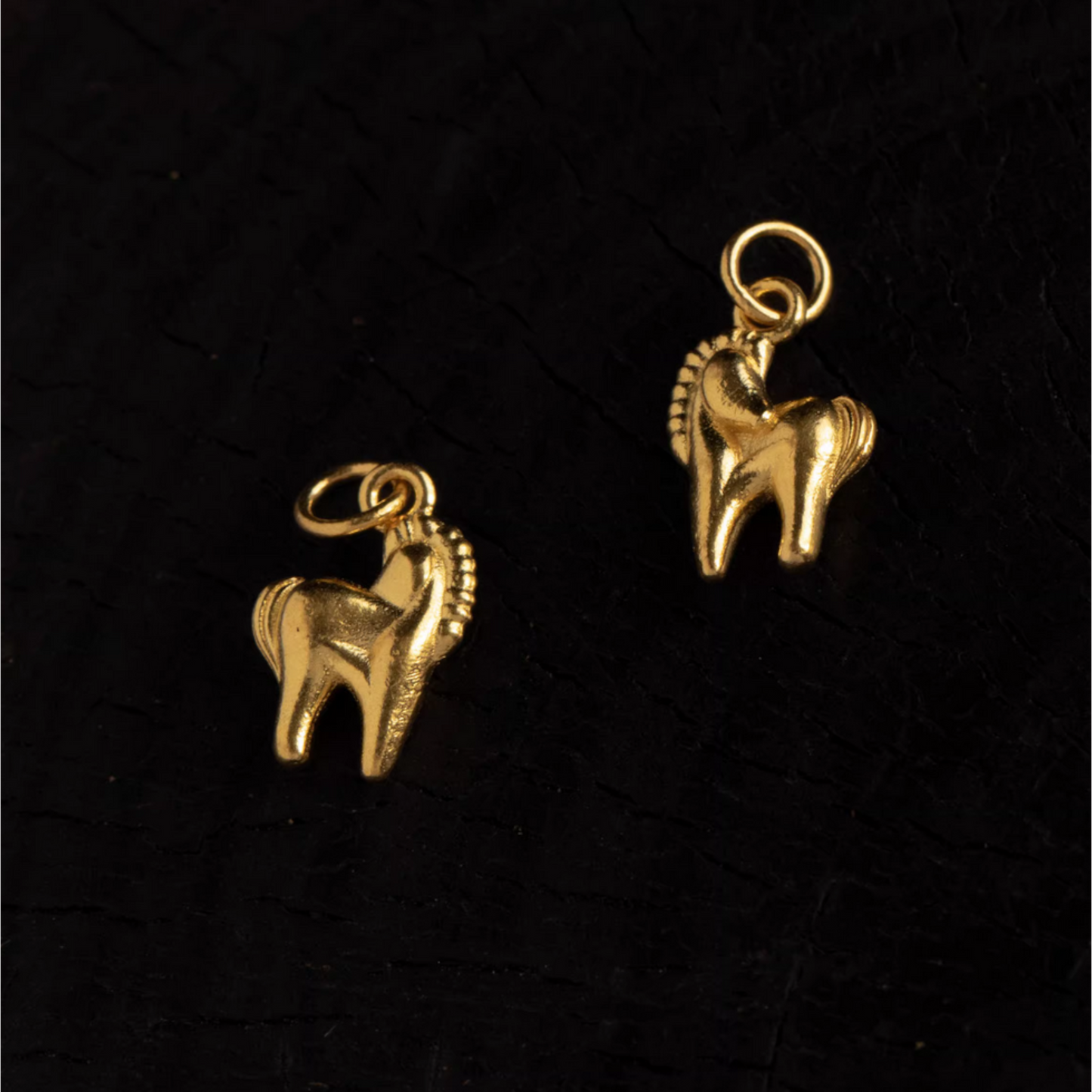 24K 999 Pure Gold Chinese Zodiac Lucky Horse Small Charm
