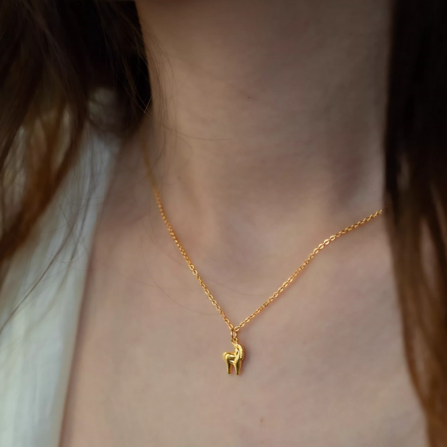 24K 999 Pure Gold Chinese Zodiac Lucky Horse Small Charm