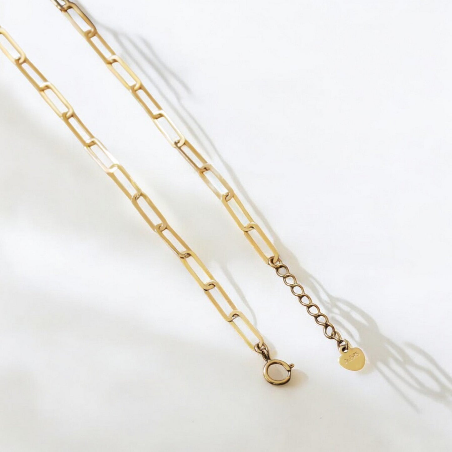 14K Gold Minimal Chain and Link Bracelet Necklace