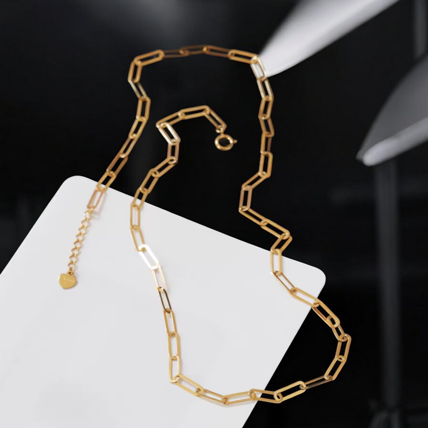 14K Gold Minimal Chain and Link Bracelet Necklace