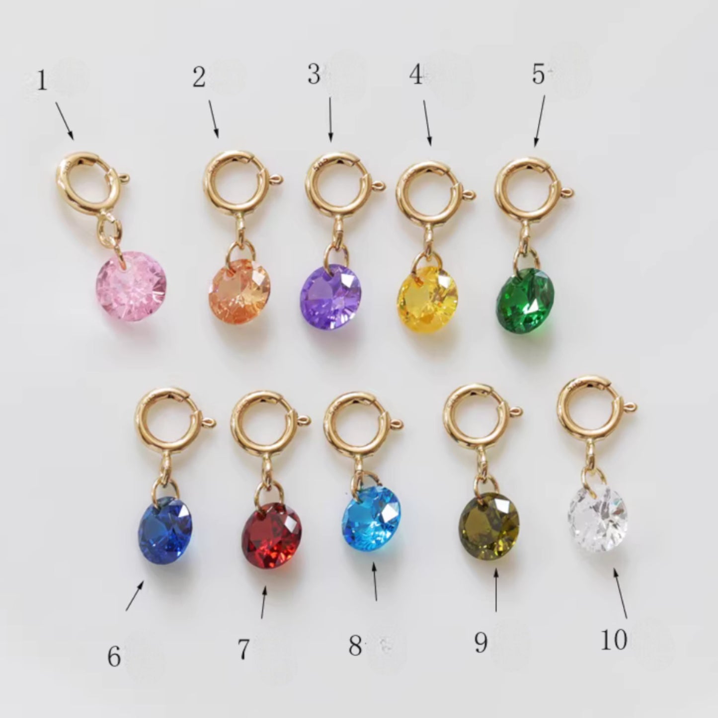 14K Real Gold Petite Universal Buckle Pendant D.I.Y Charm