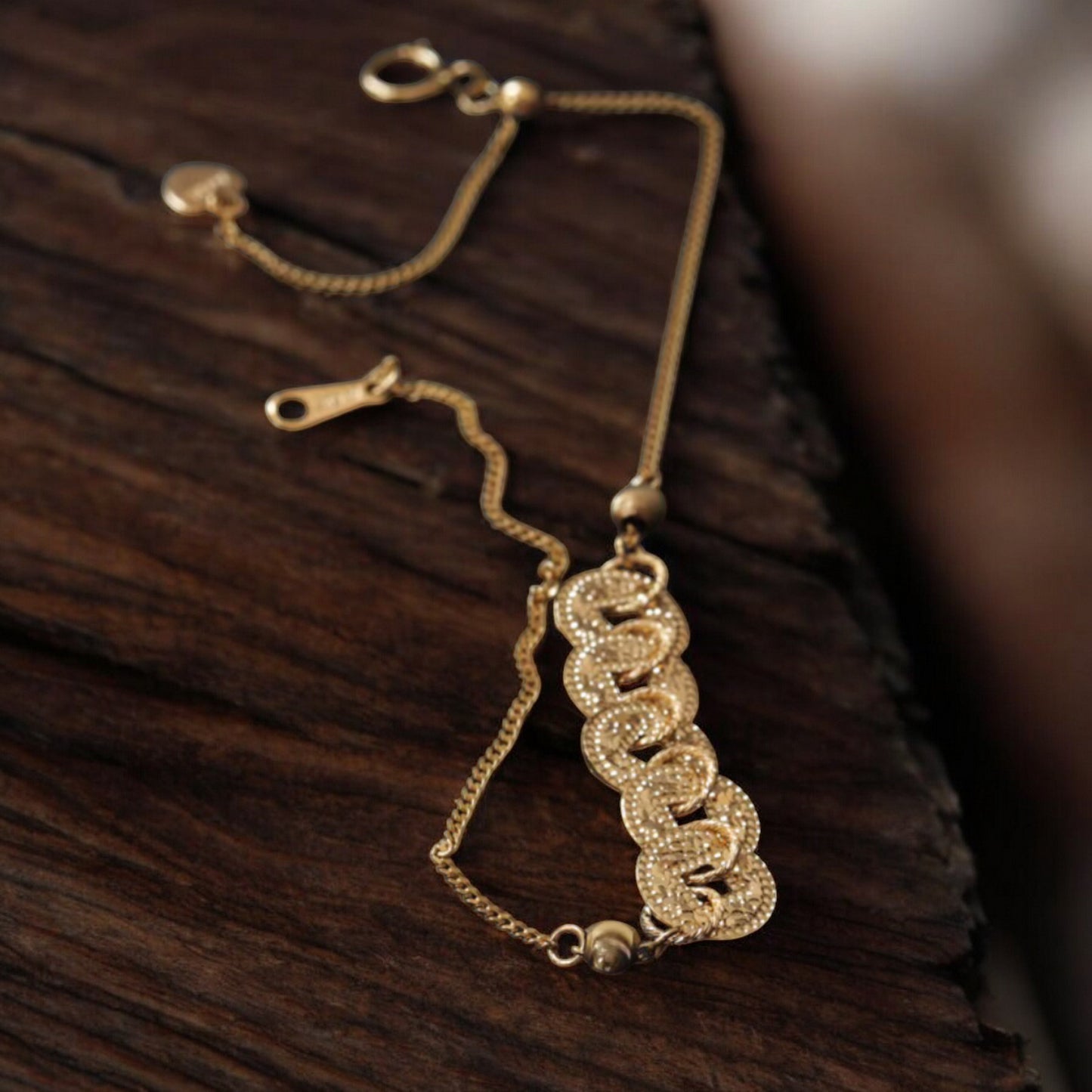 14K Real Gold Minimal Lucky Charm Five Emperors Coin Bracelet and Necklace
