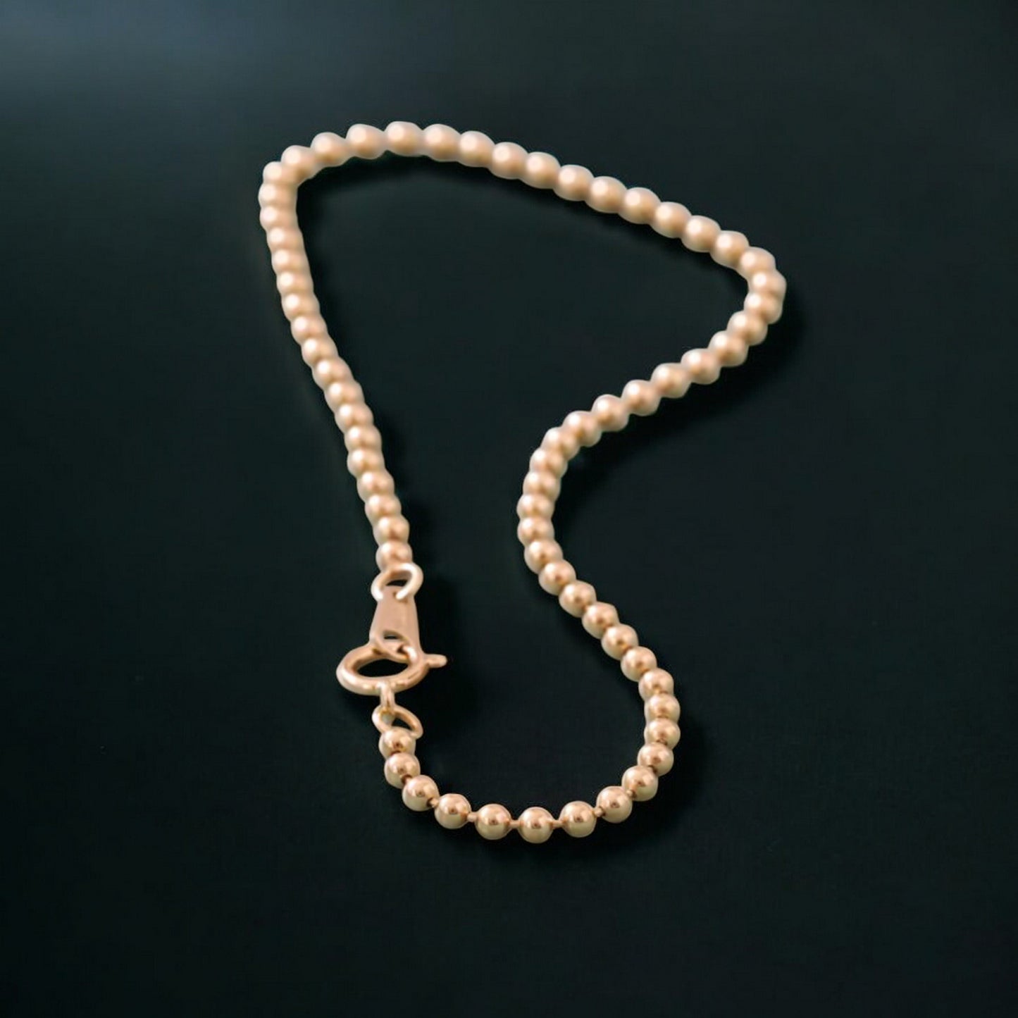 14K Gold Minimal Beads Gold Bracelet