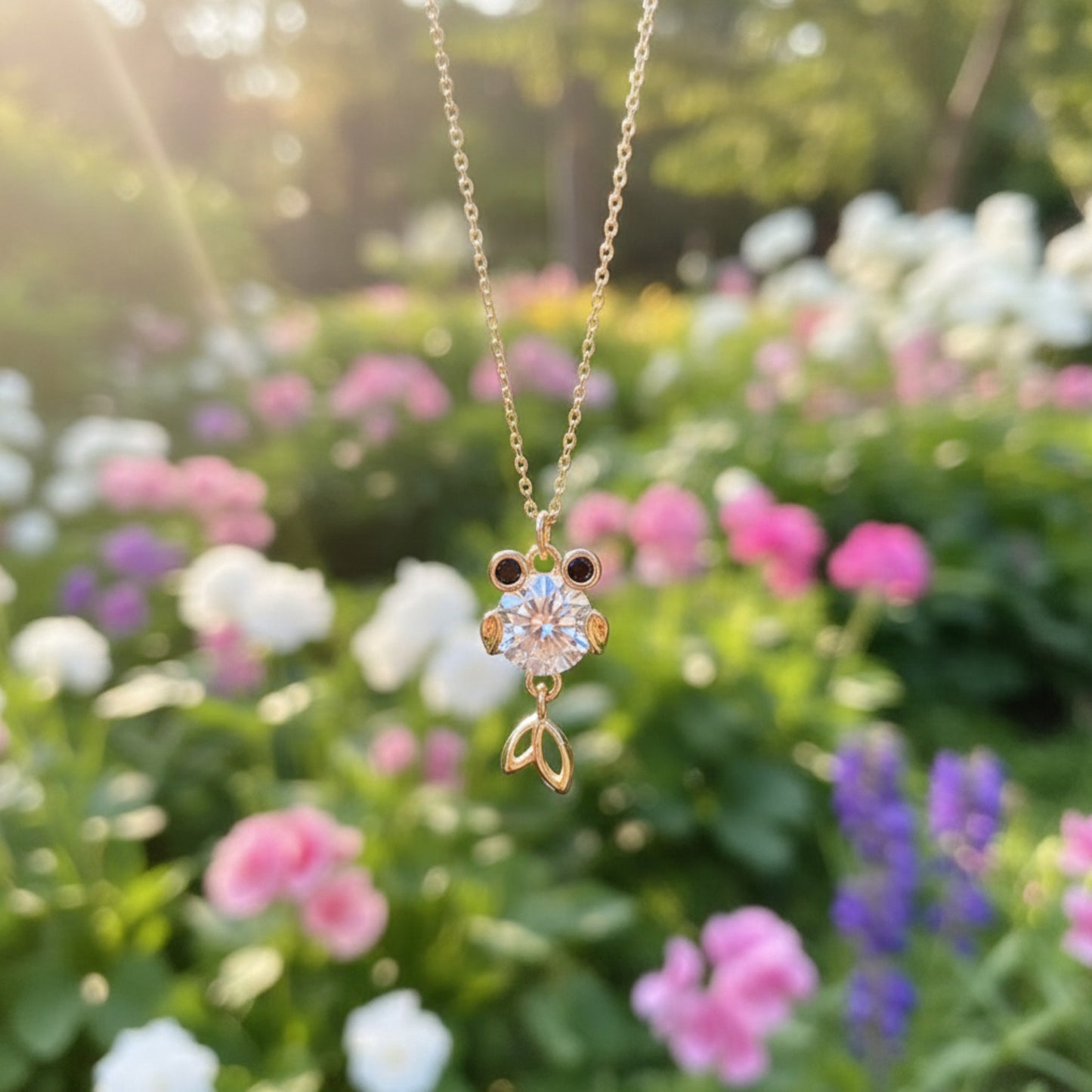 14K Gold Dainty GoldFish Fish Pendant Necklace