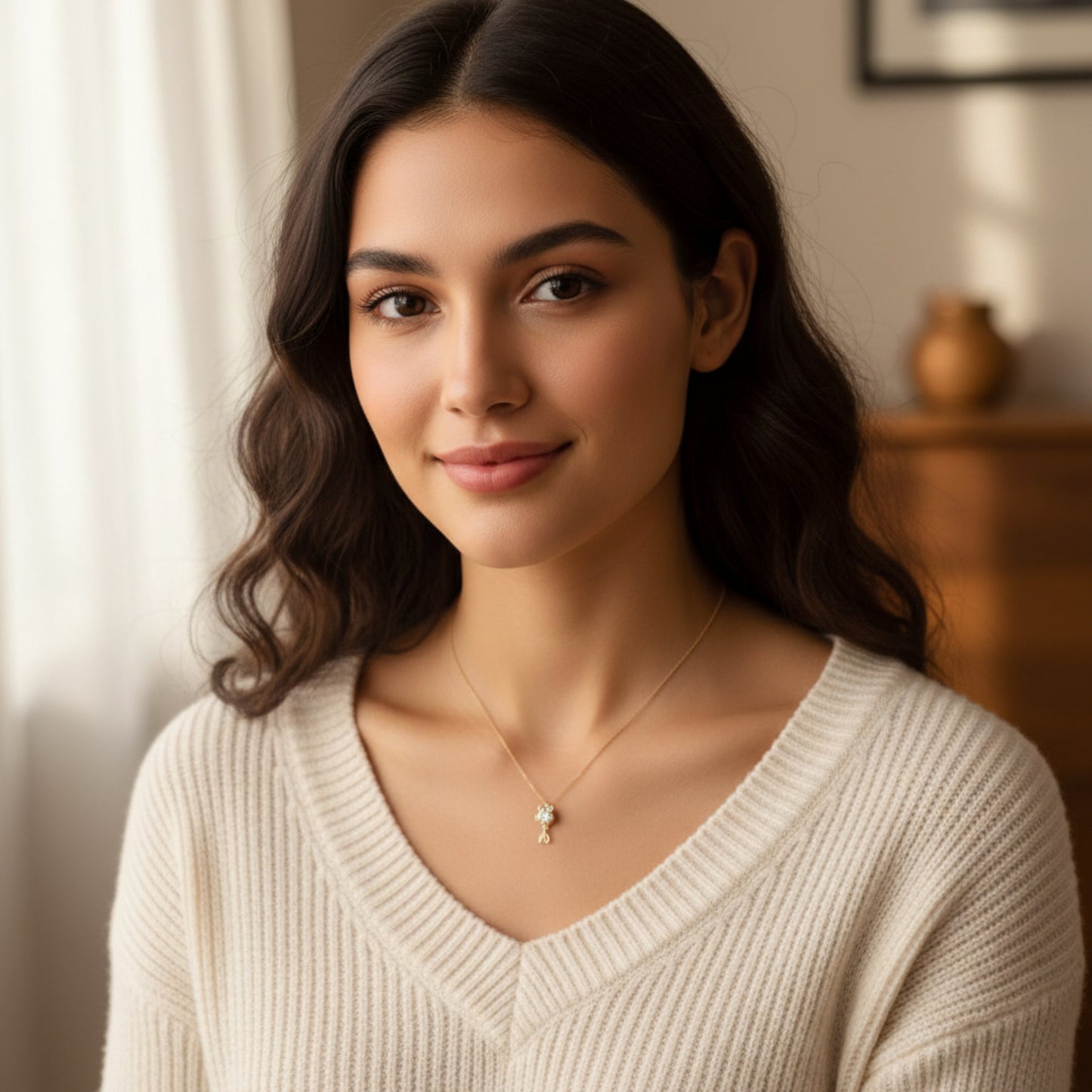 14K Gold Dainty GoldFish Fish Pendant Necklace