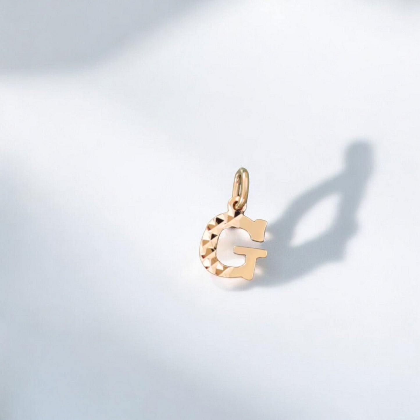 14K Gold Minimal Dainty 26 alphabet Letter Name Initial Pendant