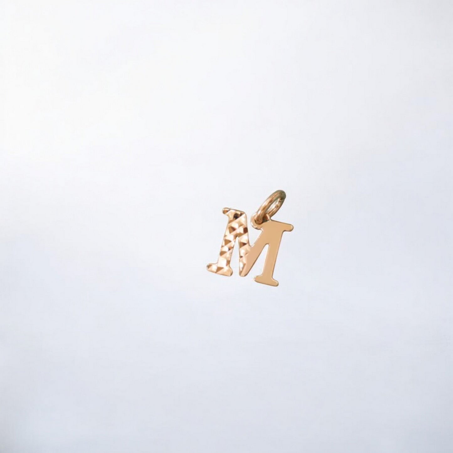14K Gold Minimal Dainty 26 alphabet Letter Name Initial Pendant