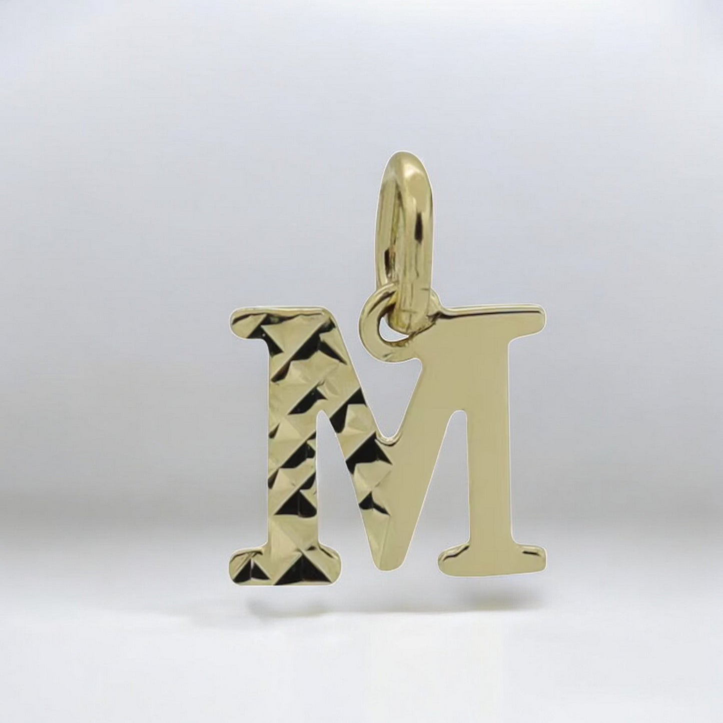14K Gold Minimal Dainty 26 alphabet Letter Name Initial Pendant