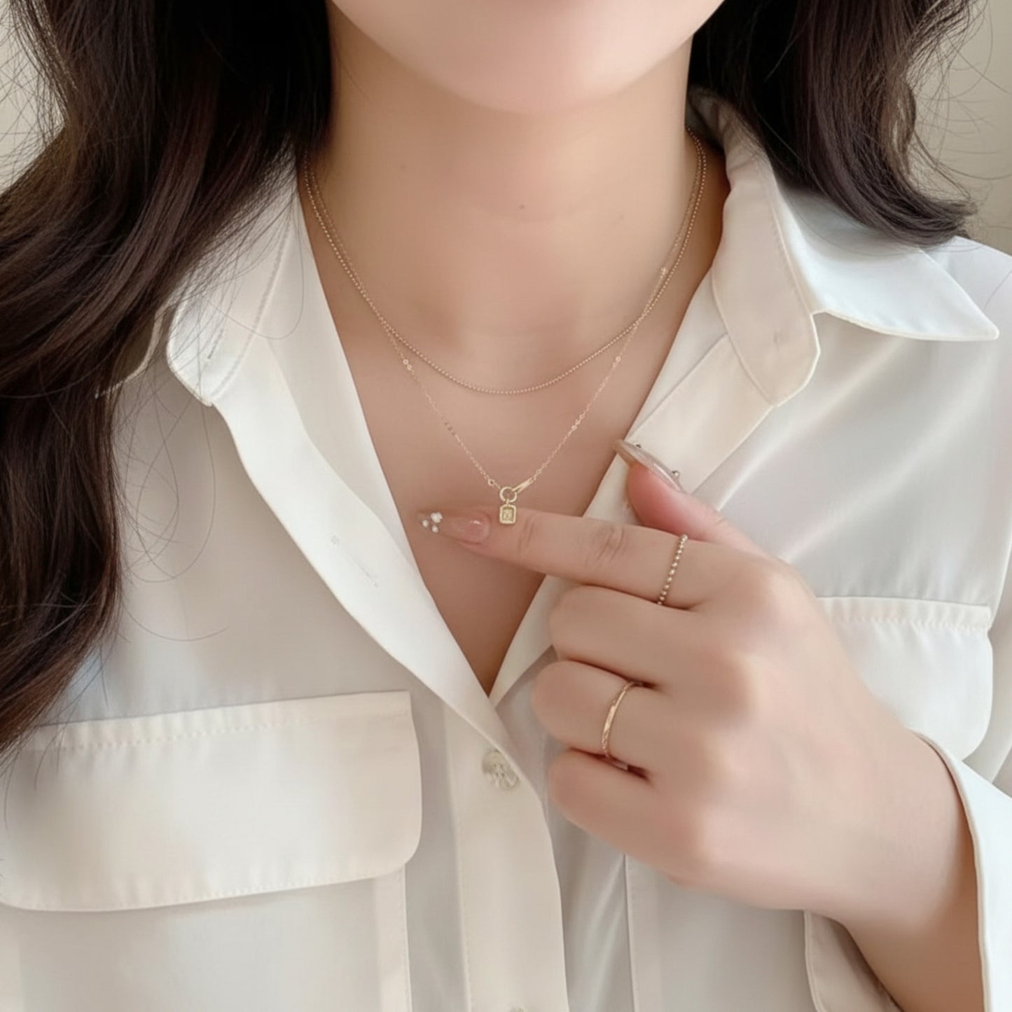 14K Gold Minimal Dainty Chinese Bringing wealth and good fortune Pendant D.I.Y Charm