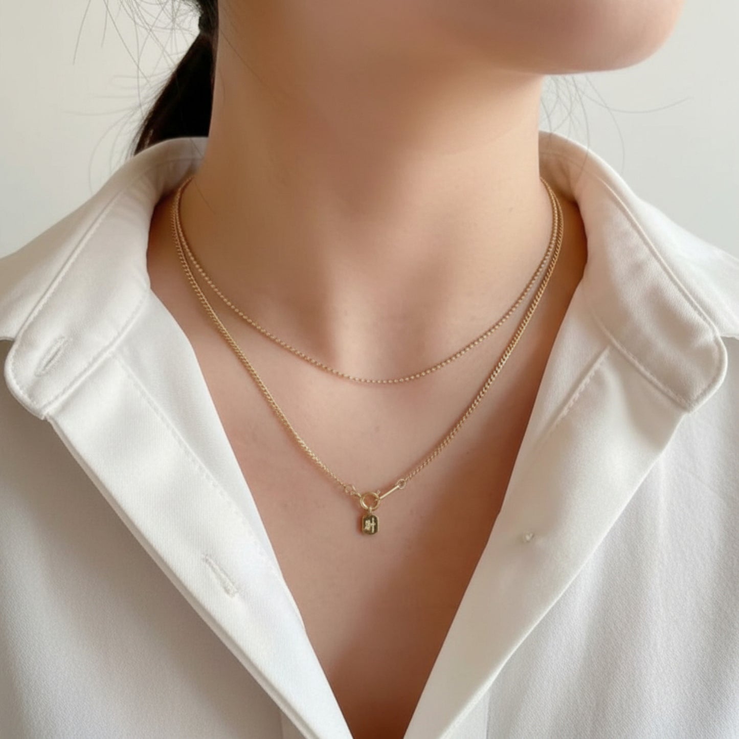 14K Gold Minimal Dainty Chinese Bringing wealth and good fortune Pendant D.I.Y Charm