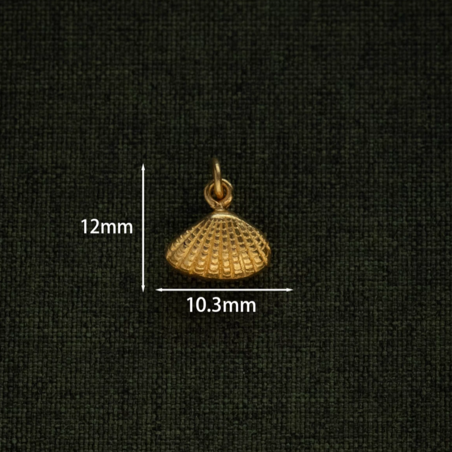 24K 999 Pure Gold Mini D.I.Y Antique-Style Seashell Shell Charm