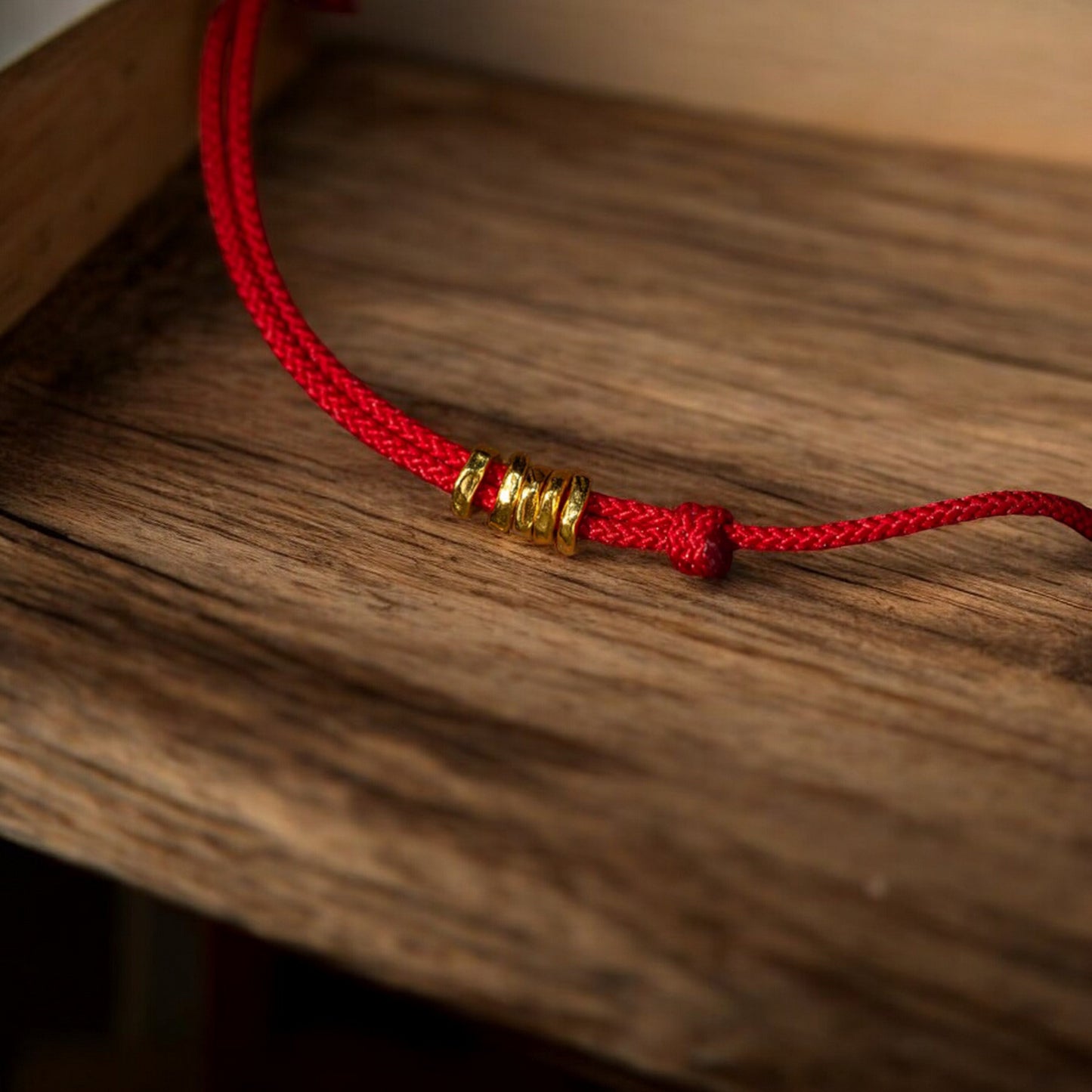 24k 999 Gold Lucky Natural Diamond Gourd Charm Red String Bracelet