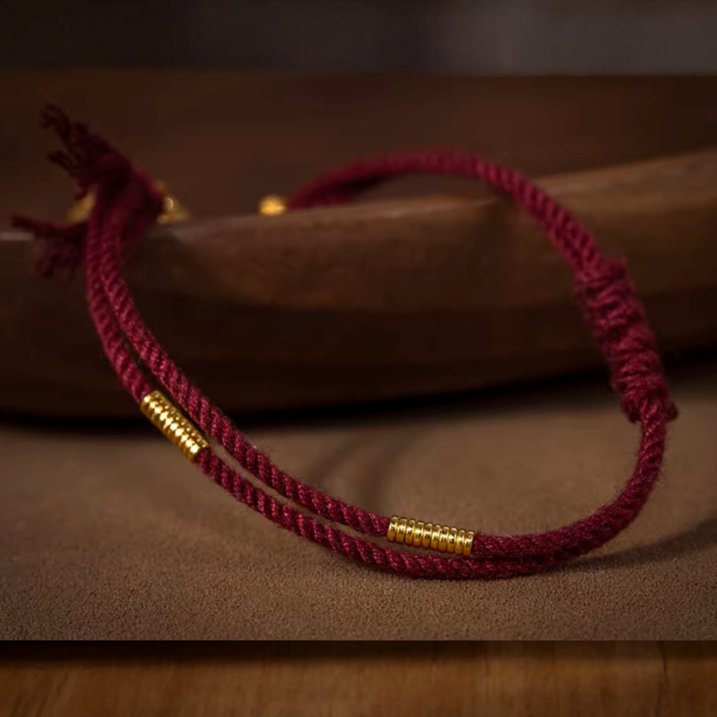 24k 999 Gold Lucky Bag Charm Red String Bracelet