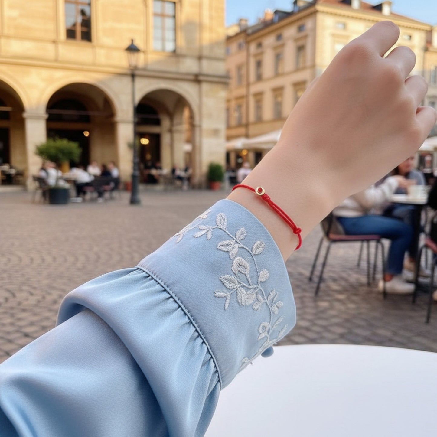 24k 999 Gold Lucky Beads Red String Bracelet