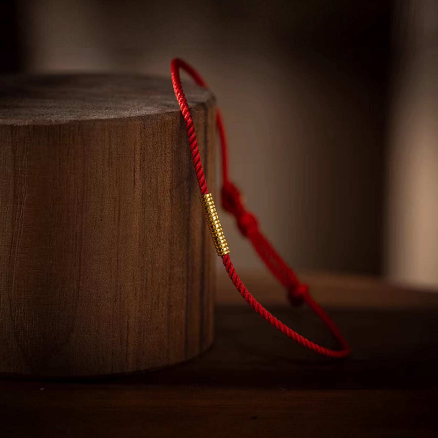 24k 999 Gold Lucky Beads Red String Bracelet