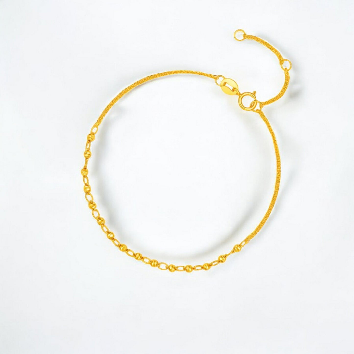 18K Real Gold Minimal Beads Bracelet