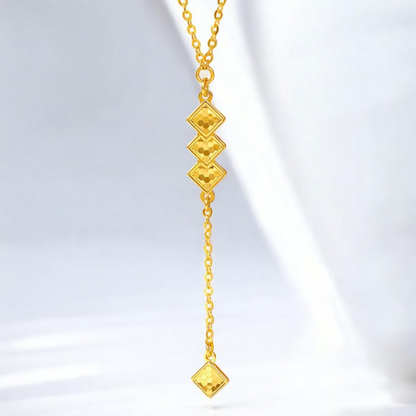 24K 999 5G Gold Pendant Minimal Style Necklace