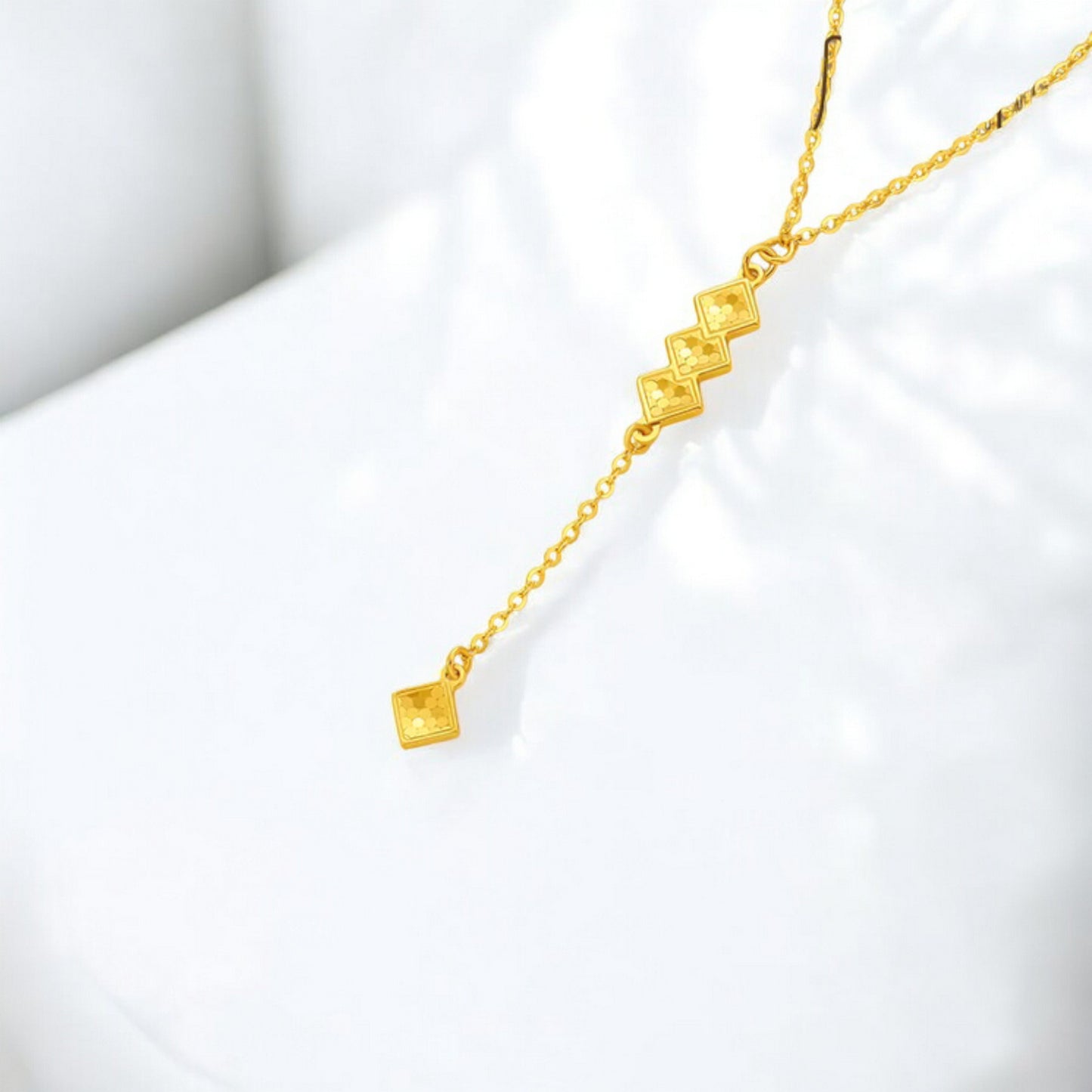 24K 999 5G Gold Pendant Minimal Style Necklace