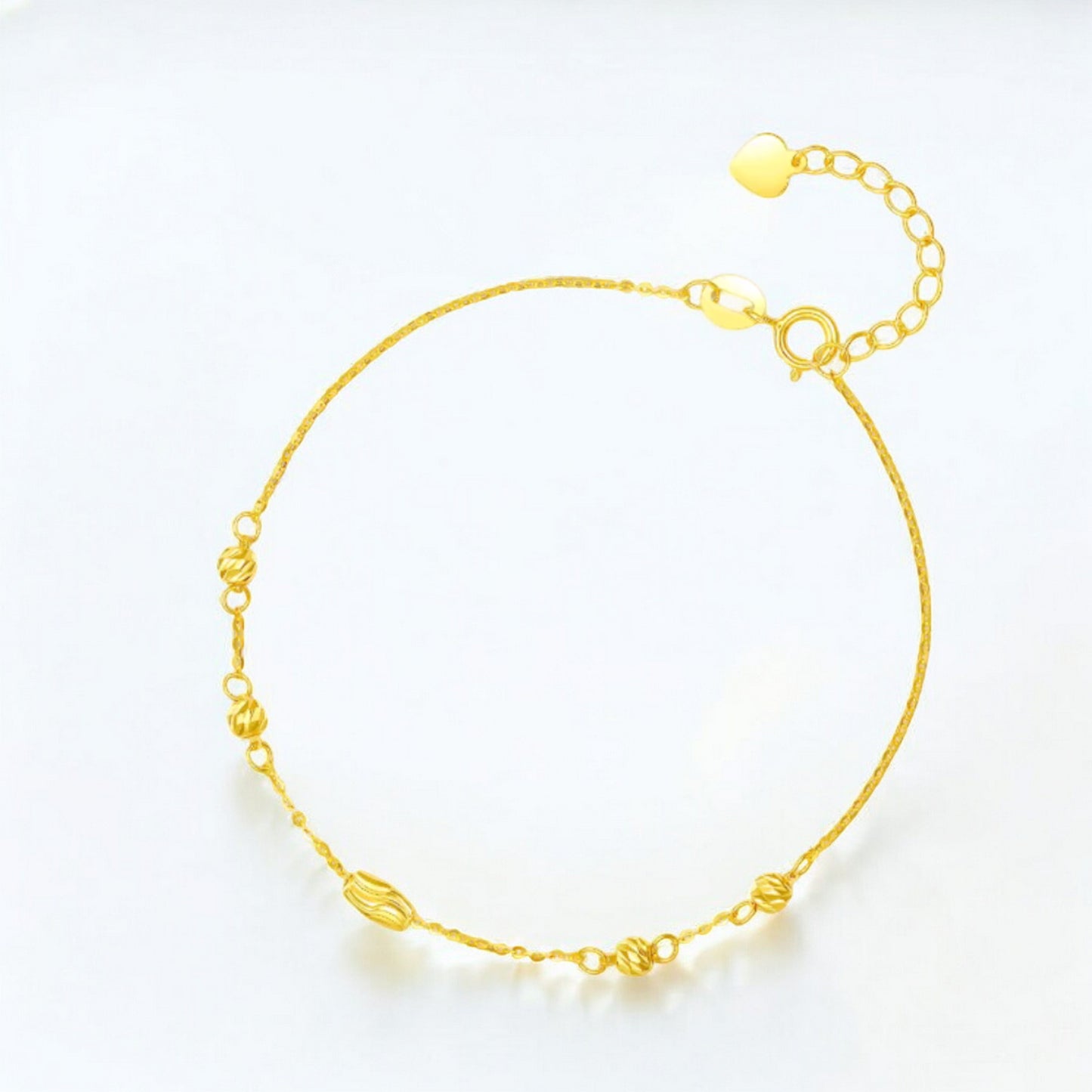 18K Real Gold Minimal Sparkling Beads Bracelet