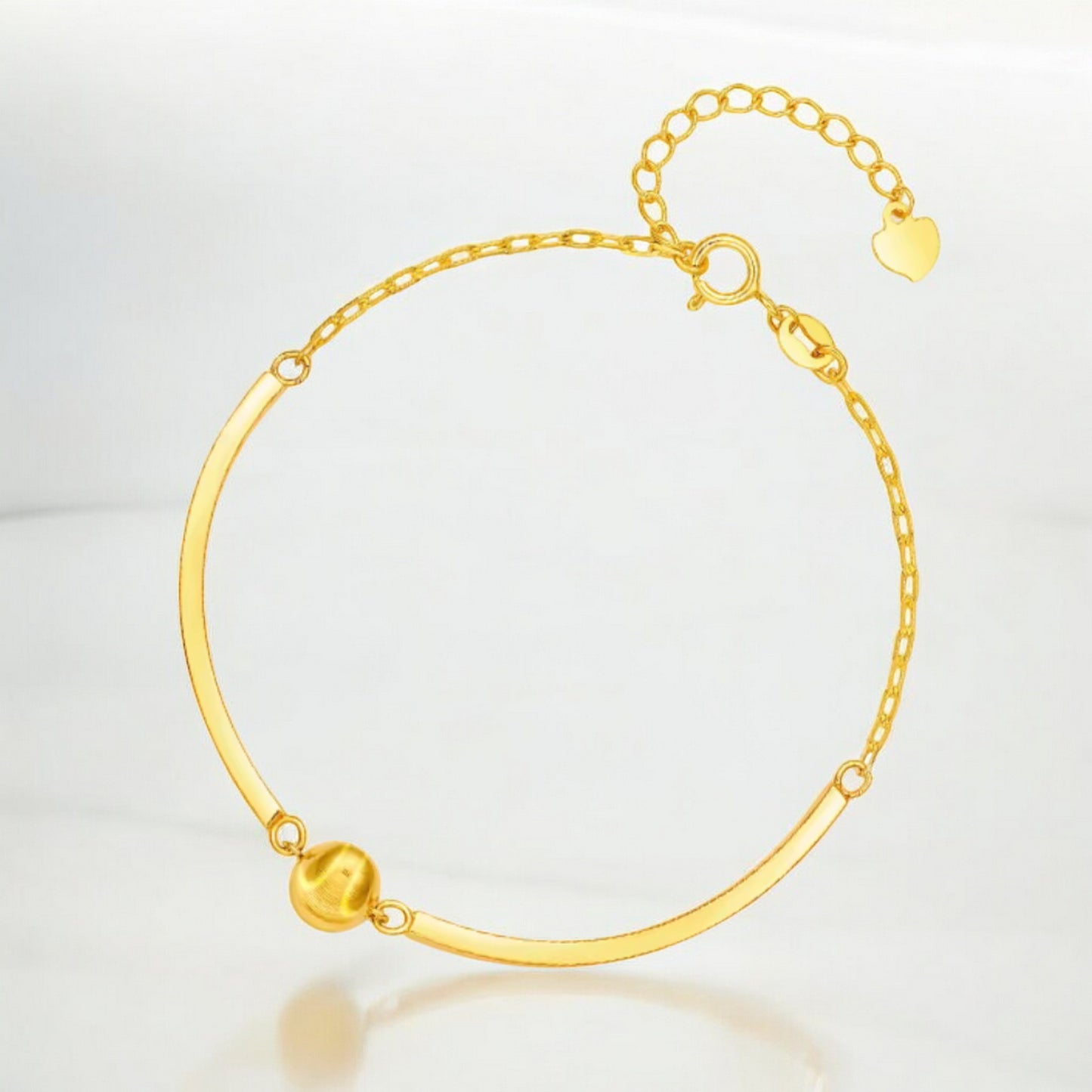 18K Real Gold Minimal Cat Eye Bead Bracelet