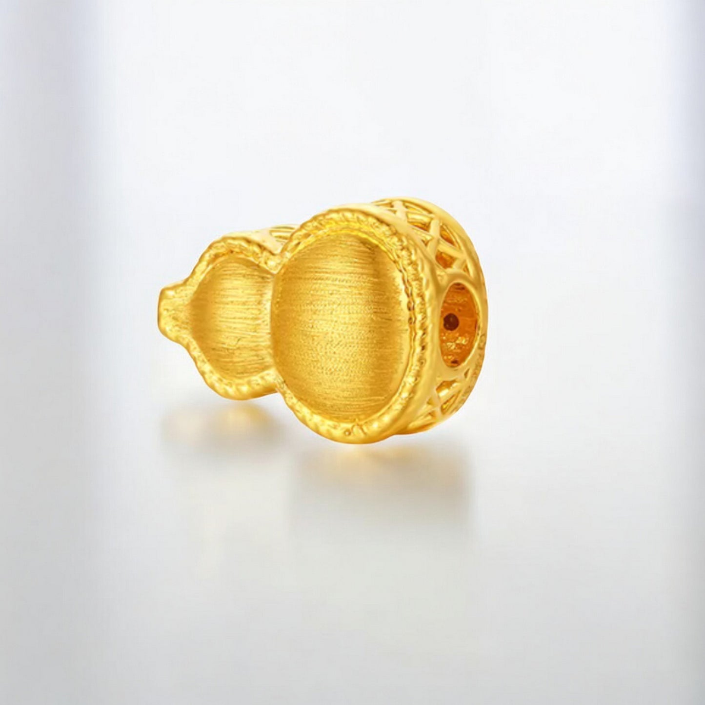 24K 5G 999 Gold Gourd Pendant with Free Bracelet