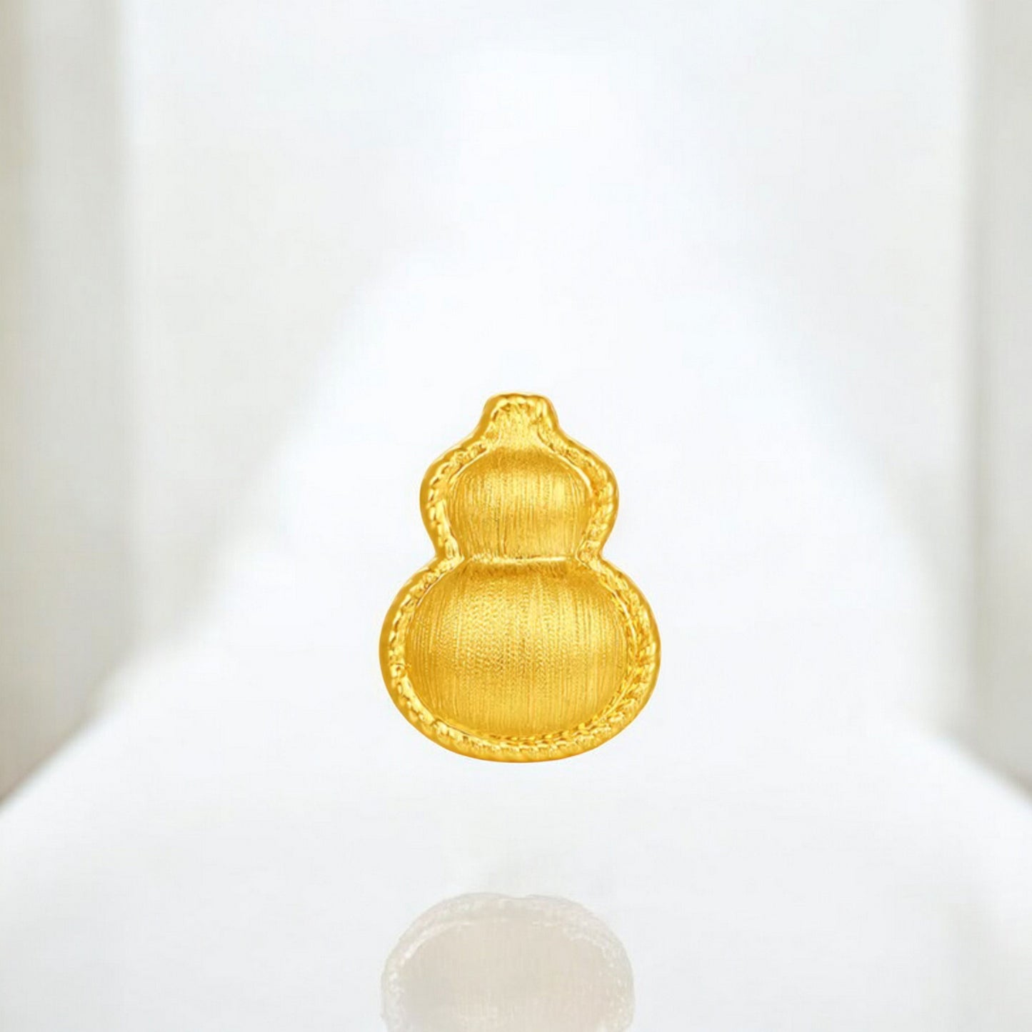 24K 5G 999 Gold Gourd Pendant with Free Bracelet