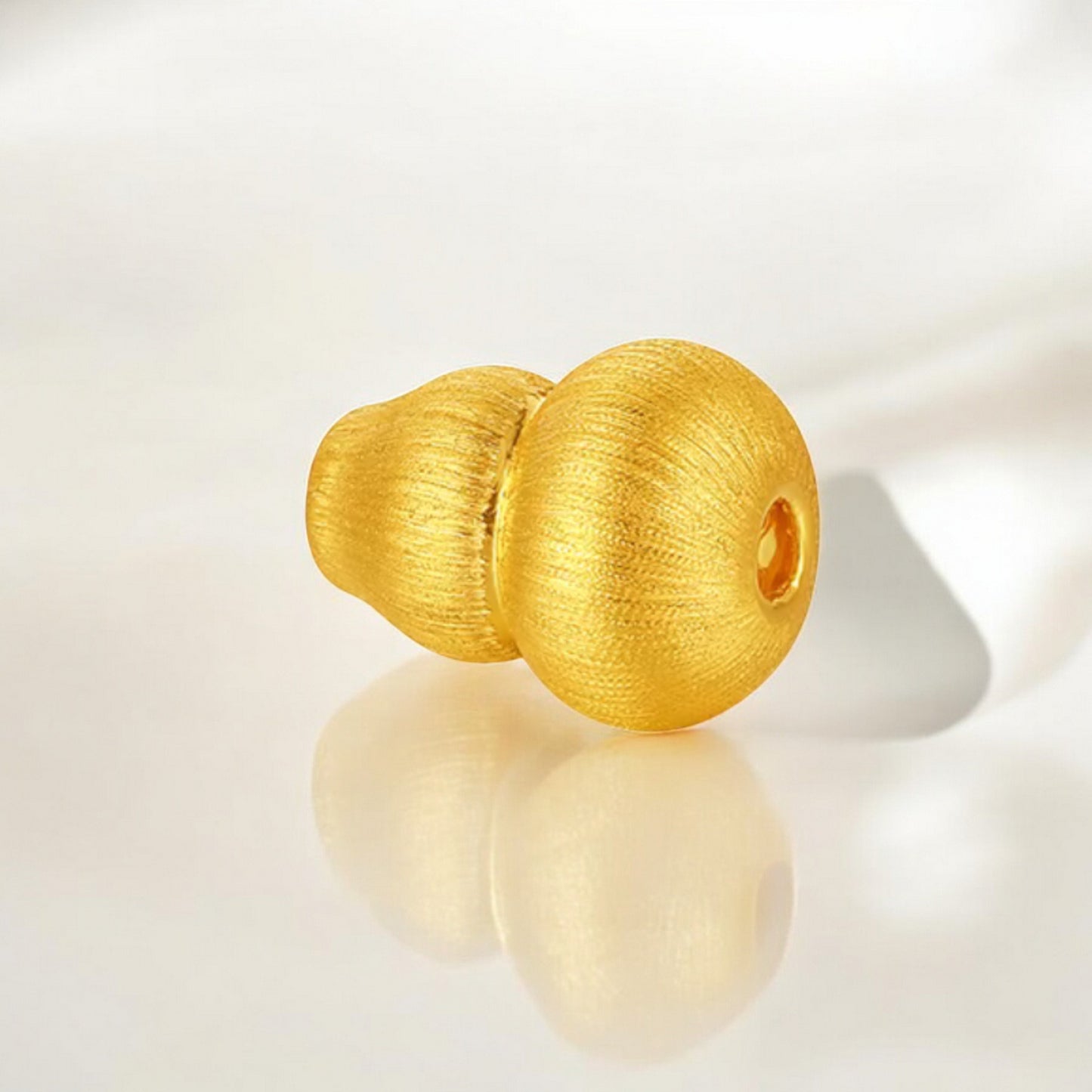 24K 5G 999 Gold Gourd Pendant with Free Bracelet