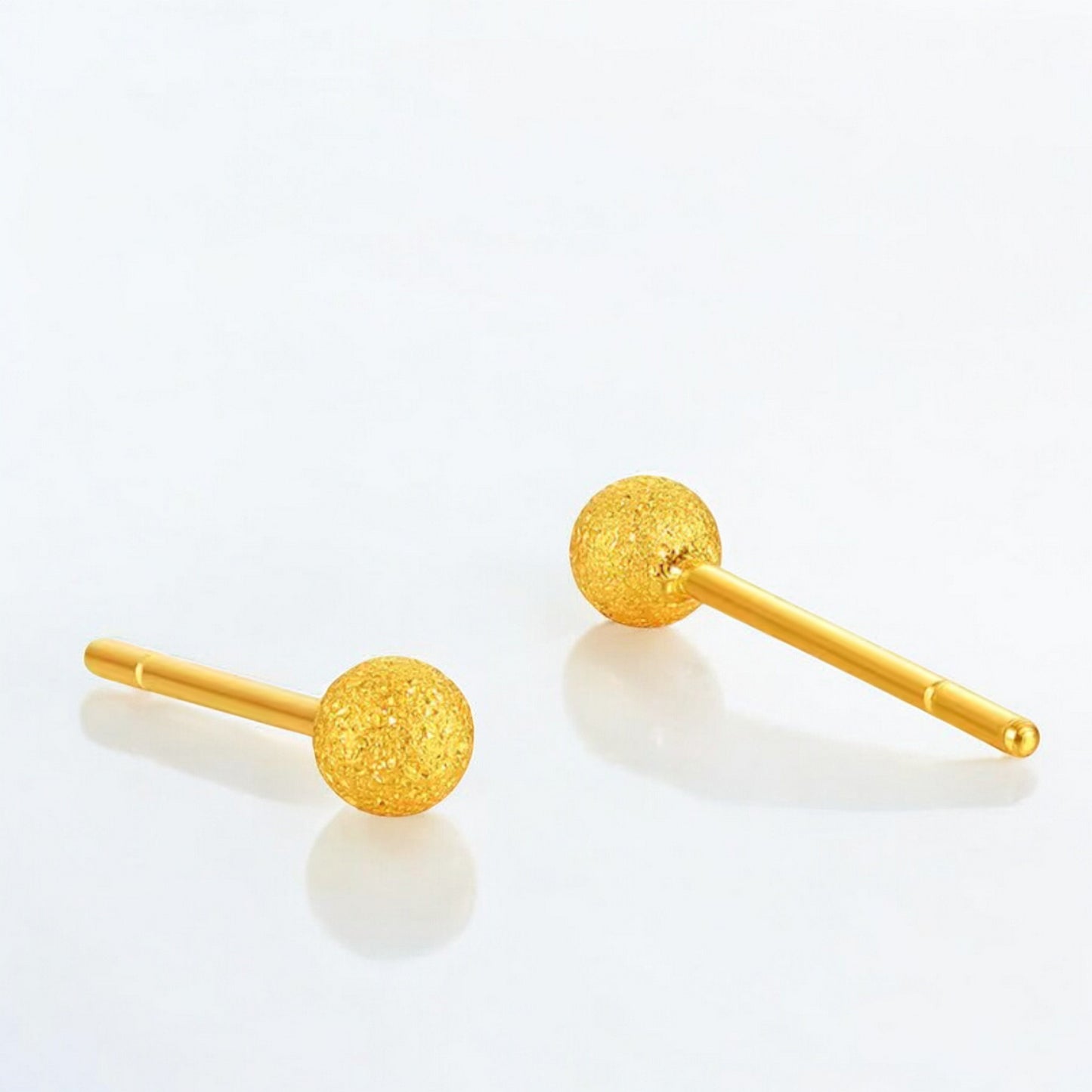 24K Real 5G Gold Minimal Style Stud Earrings