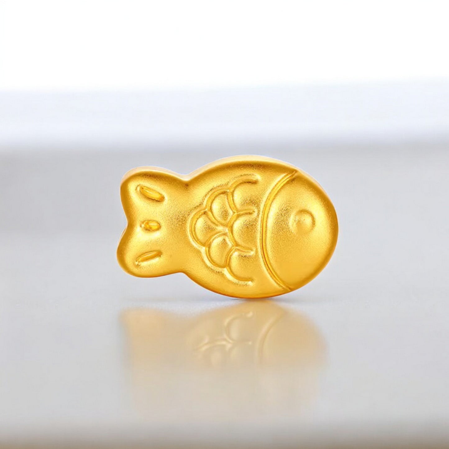 24K 999 5D Gold Fish Pendant Rope Bracelet