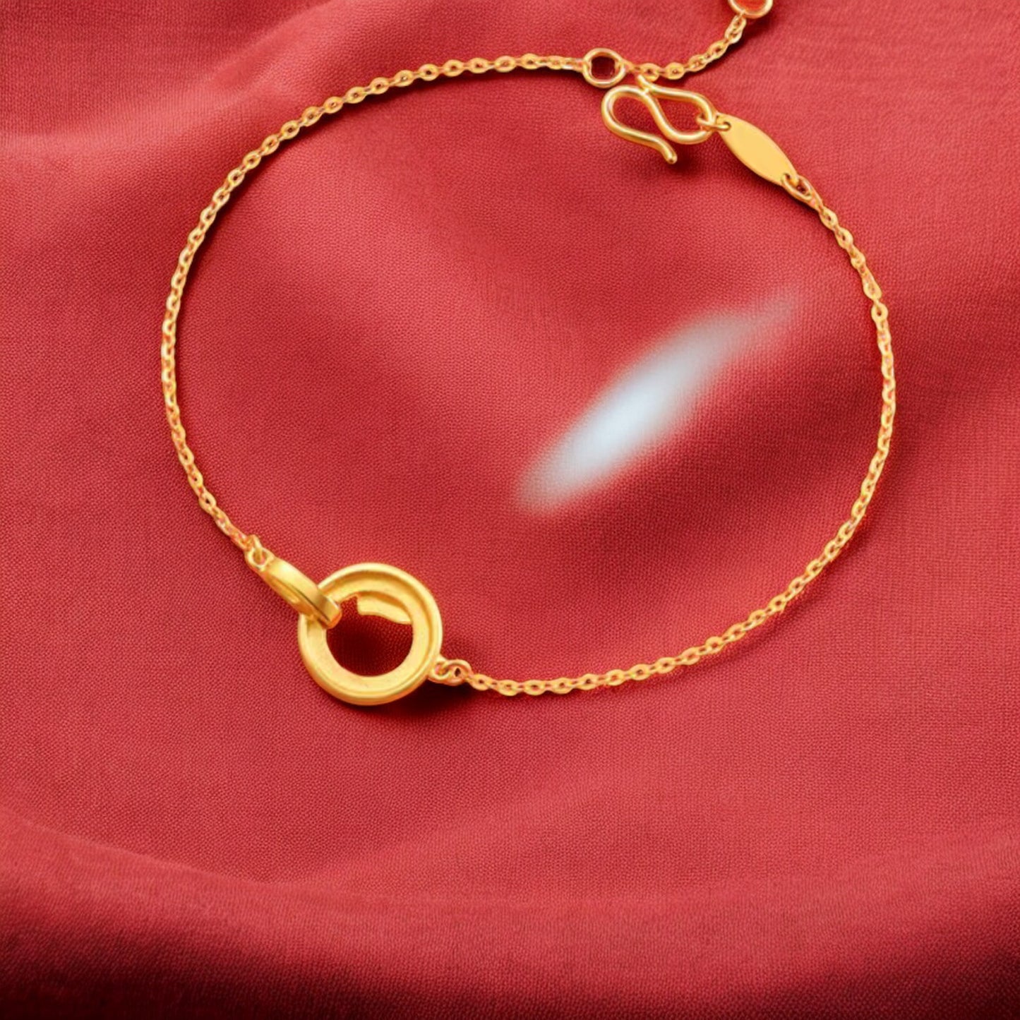 24K 5G 999 Gold Chinese Zodiac Horse Charm Bracelet