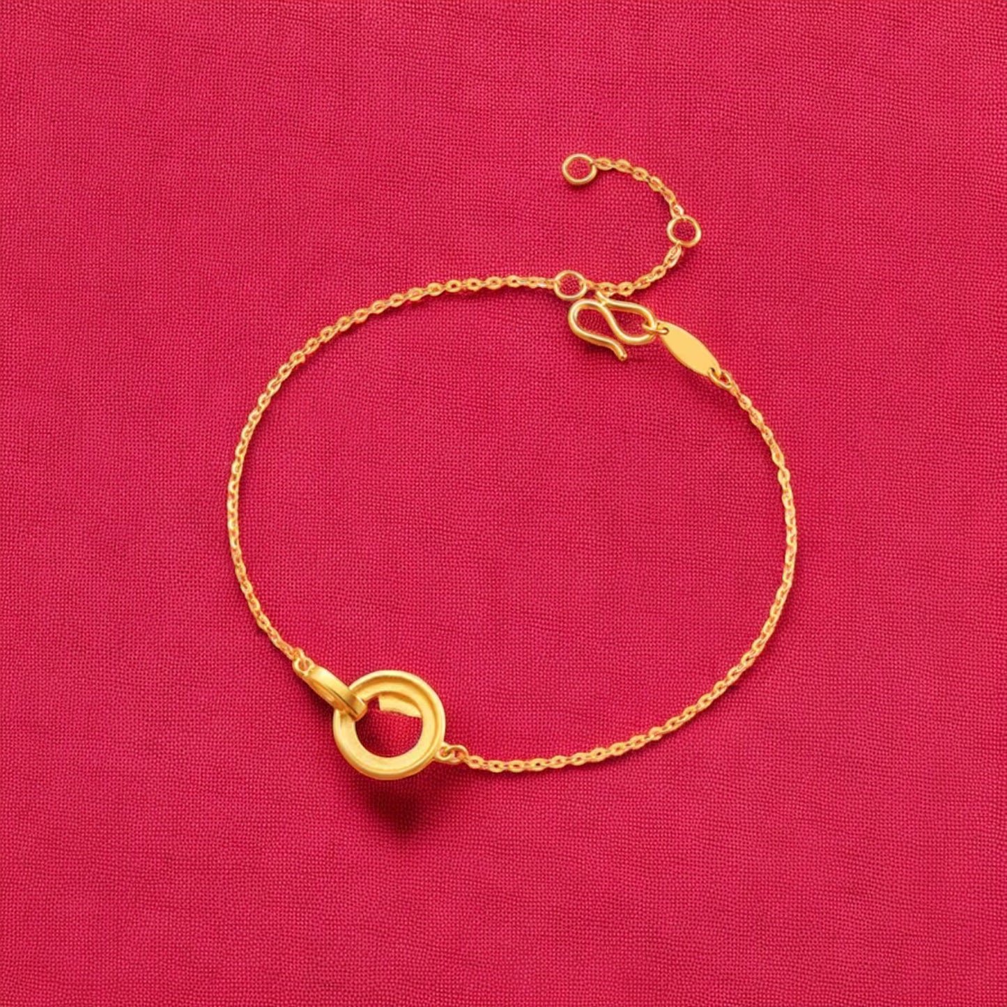24K 5G 999 Gold Chinese Zodiac Horse Charm Bracelet