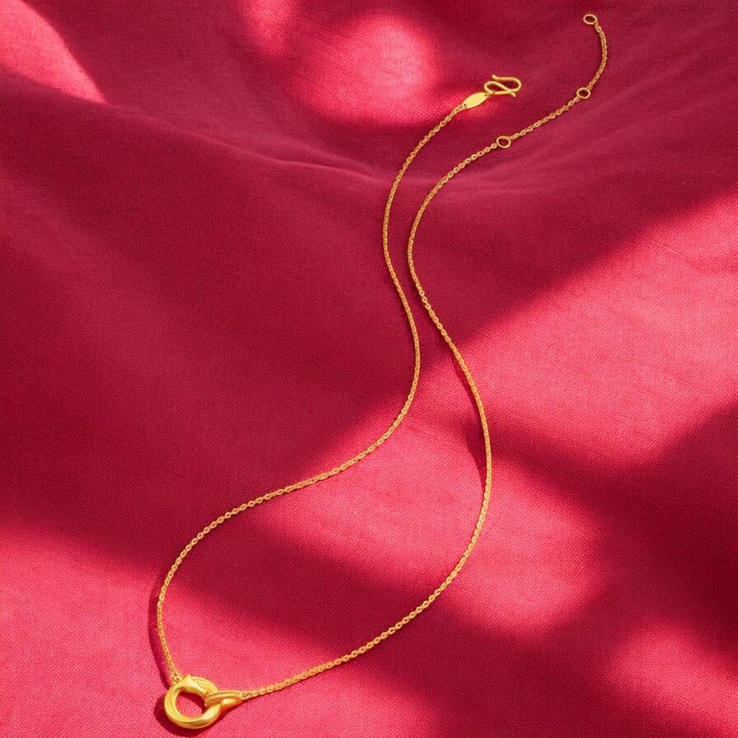 24K 999 5G Gold Lucky Chinese Zodiac Year of Horse Necklace