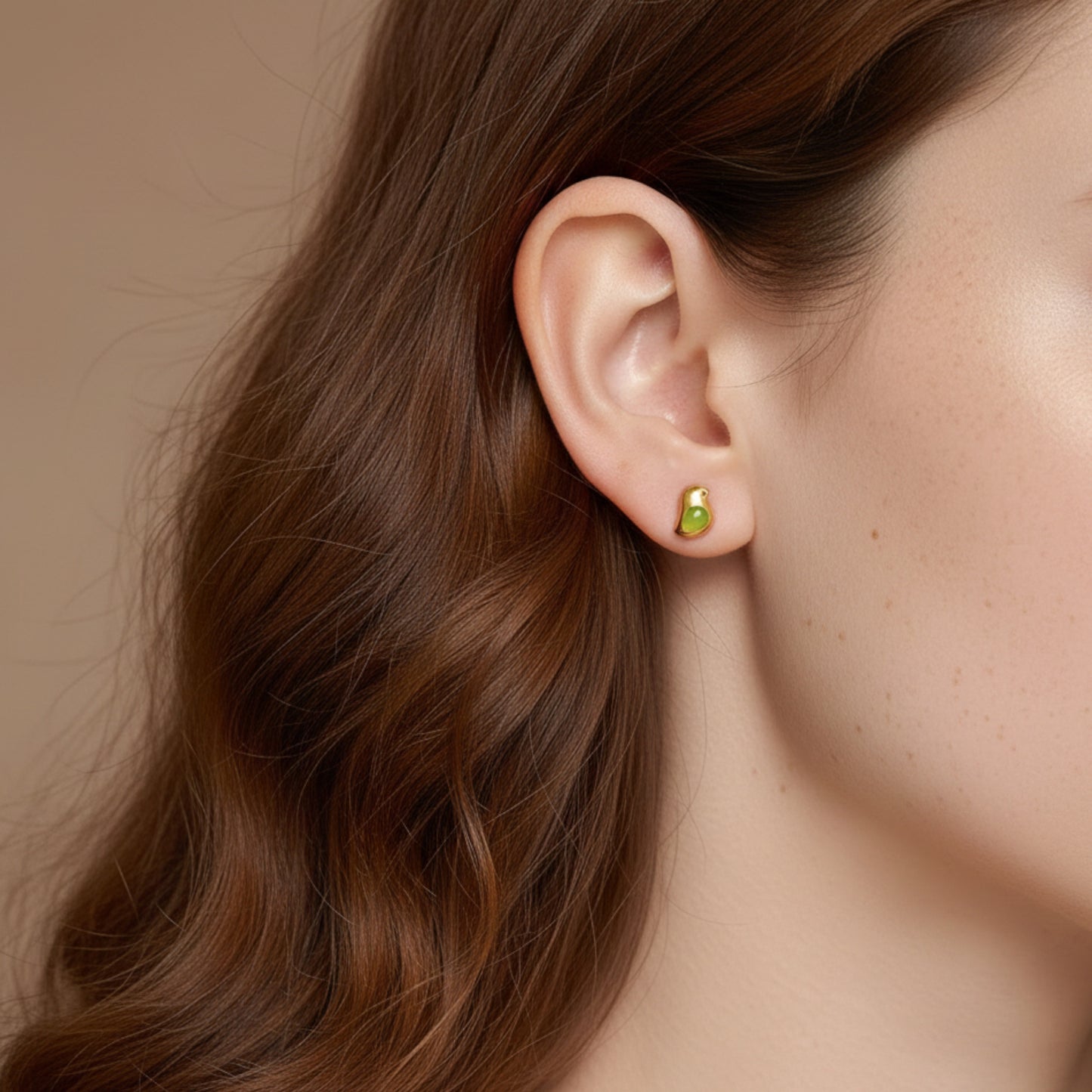 24K Real Gold Little Enamel Bird Stud Earrings