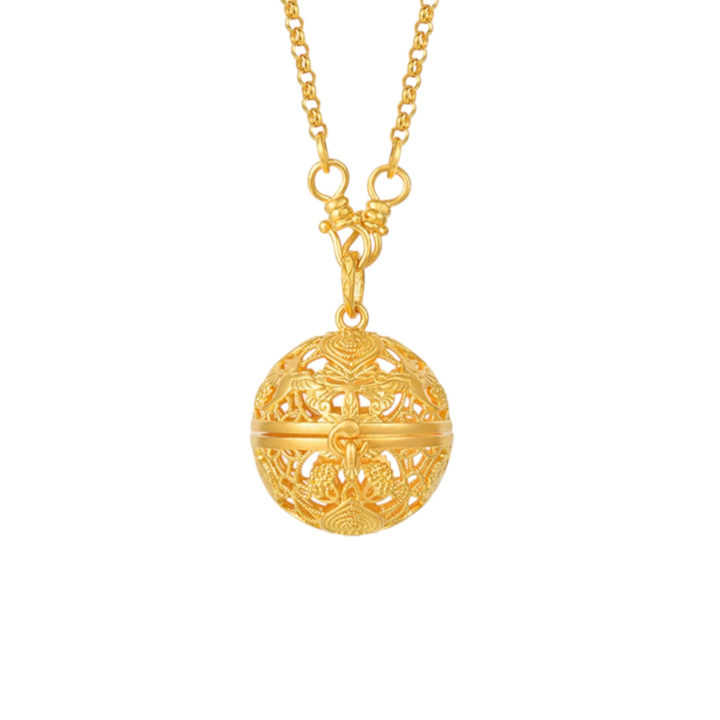 24K Pure 999 Gold Traditional Chinese Style Pendant