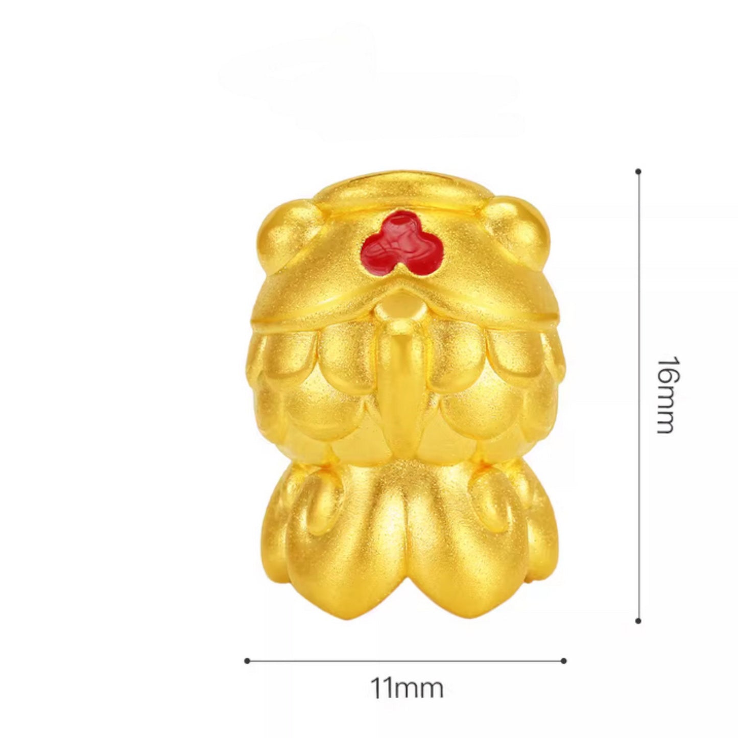 24K Pure 999 Enamel Koi Fish D.I.Y Charm Pendant Good Fortune Bead