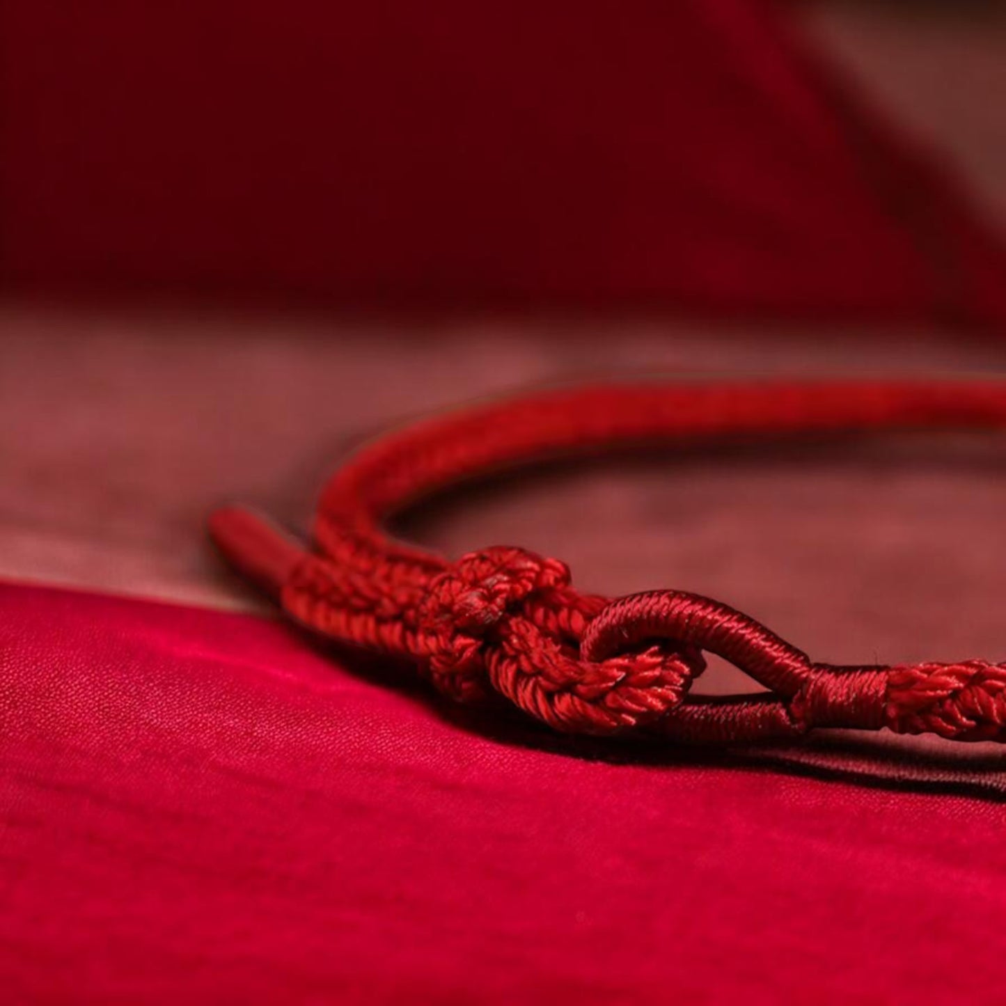 24K 999 Gold Om Mani Padme Hum Charm Woven Red Rope Braided Bracelet