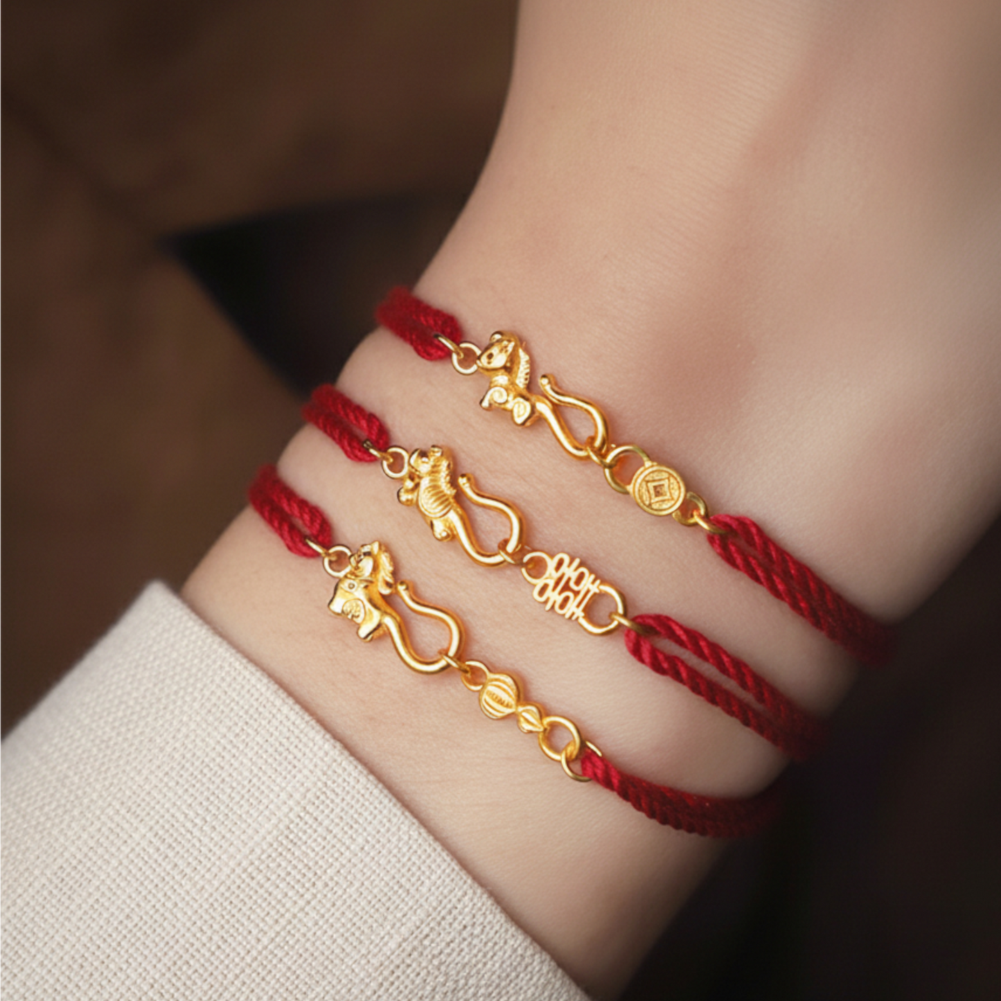 24K Gold D.I.Y Universal Connector Zodiac Horse Hook Clasp
