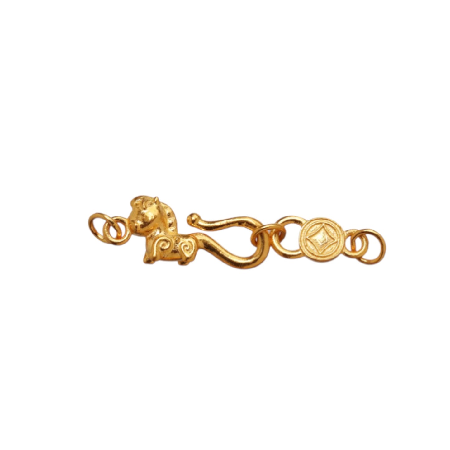 24K Gold D.I.Y Universal Connector Zodiac Horse Hook Clasp