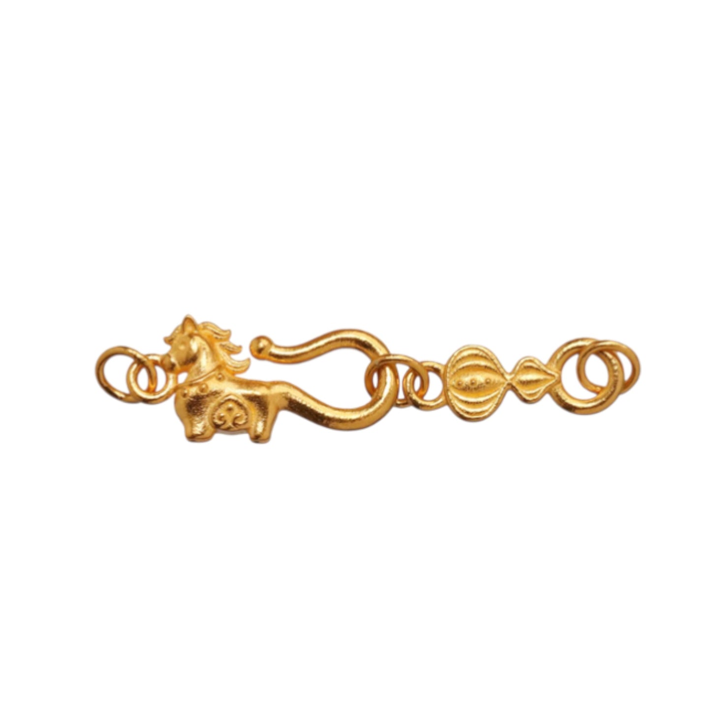 24K Gold D.I.Y Universal Connector Zodiac Horse Hook Clasp