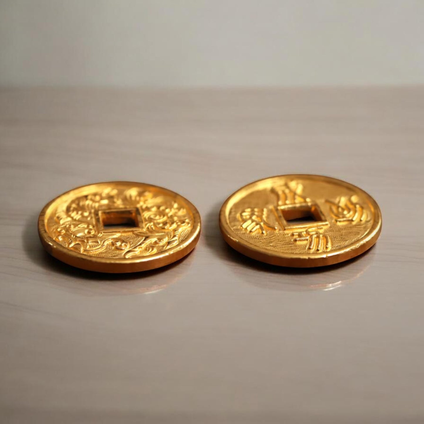 24K 999 Gold Engraved Lucky Auspicious Cloud Horse Coin Pendant