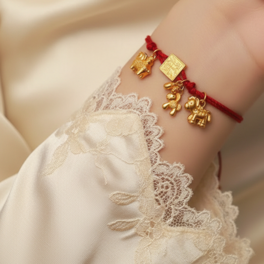 24K 999 Gold Zodiac Year of Horse Charm Pendant D.I.Y Charm Accessories