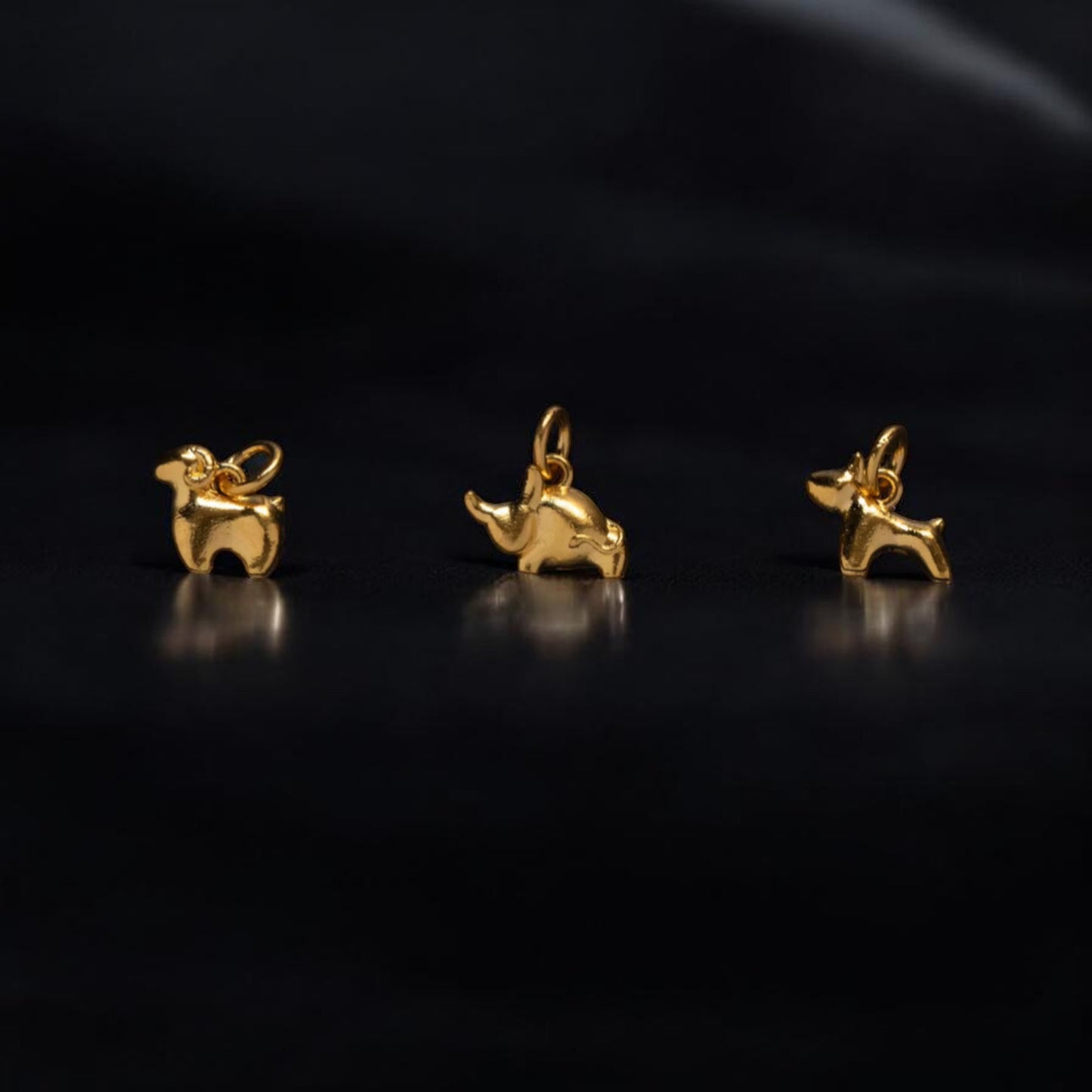 24K 999 Gold Mini Stylish Versatile Zodiac Animal D.I.Y Charm Pendant